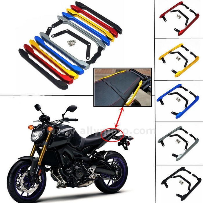 91 Cnc Aluminum Motorcycle Passenger Handles Handgrips Yahama Mt-09 Mt09 Fz09 2014-2016